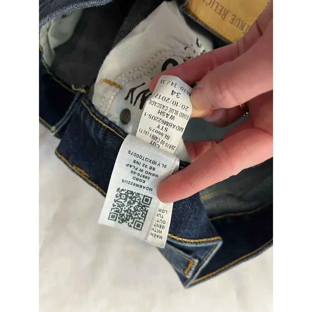 True Religion Geno Dark Wash Button Pocket Jeans Sz 34x32 GS